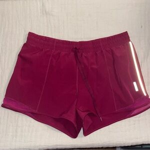 Women's Burgundy Athletic Shorts